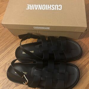 Cushionaire Women's Black Sandals
